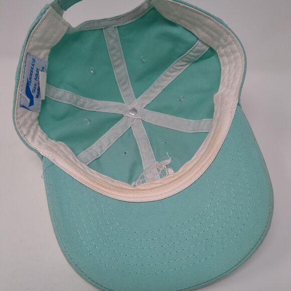 Orange Beach Sea Turtle Strapback Hat Blue One Size Solid Adjustable - Picture 6 of 8